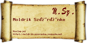 Moldrik Szörénke névjegykártya
